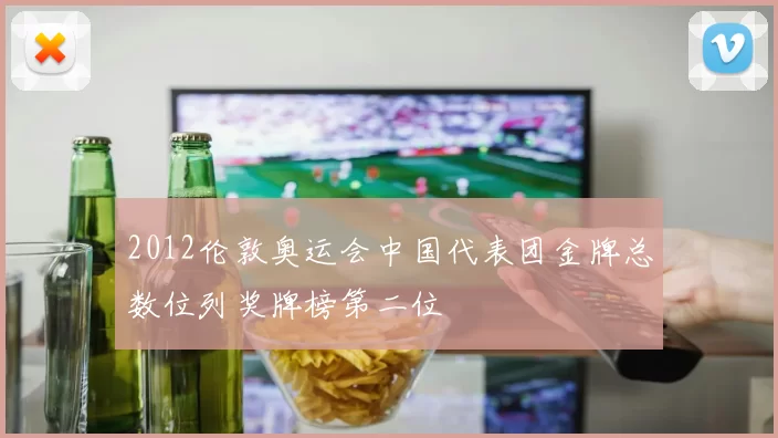 2012伦敦奥运会中国代表团金牌总数位列奖牌榜第二位