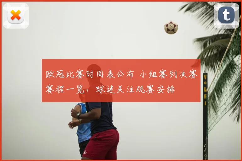 欧冠比赛时间表公布 小组赛到决赛赛程一览，球迷关注观赛安排